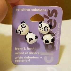 Front and Back Panda Earrings